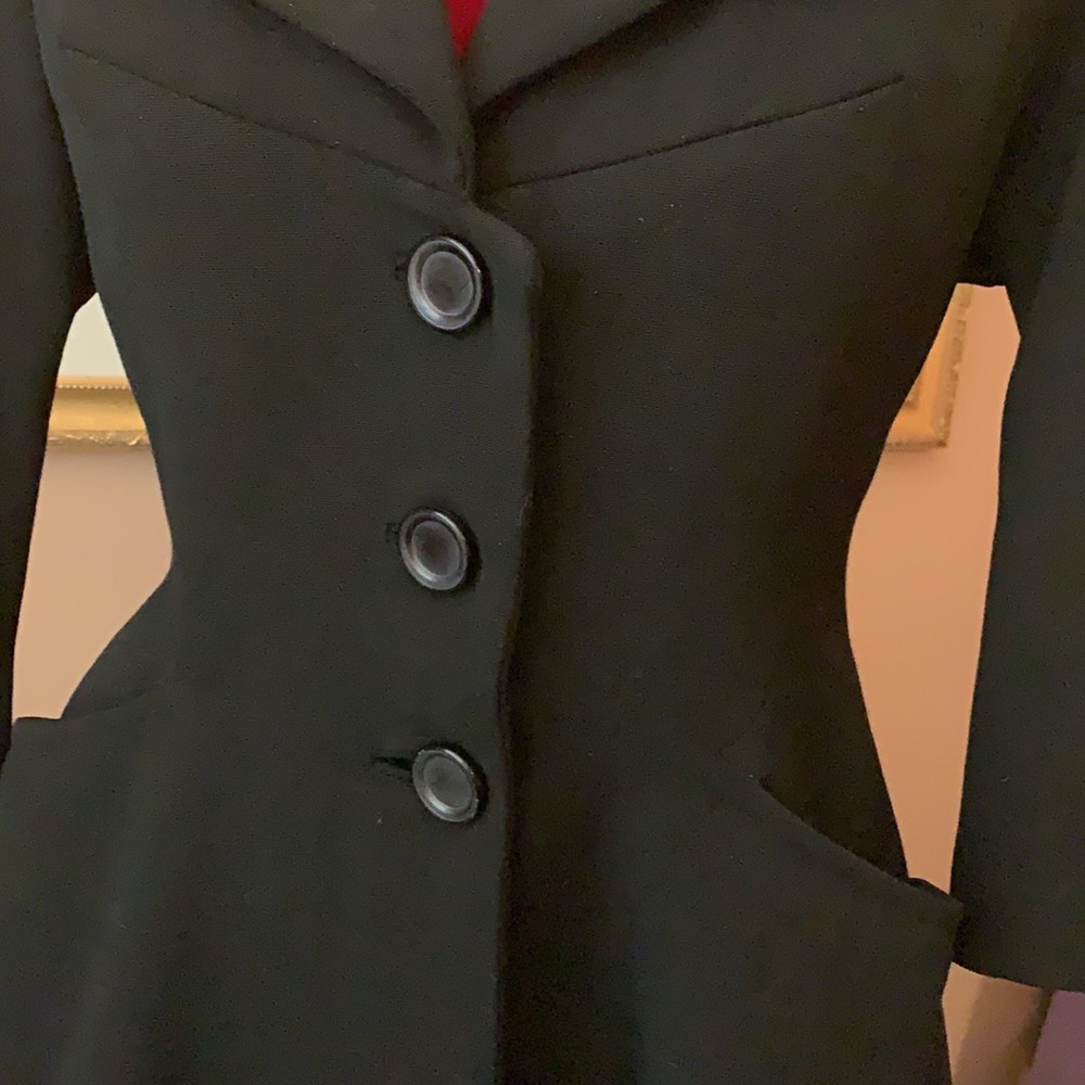 1940’s to 1950s Black Dress coat. The Quality!! So Flattering! - Picture 4 of 6